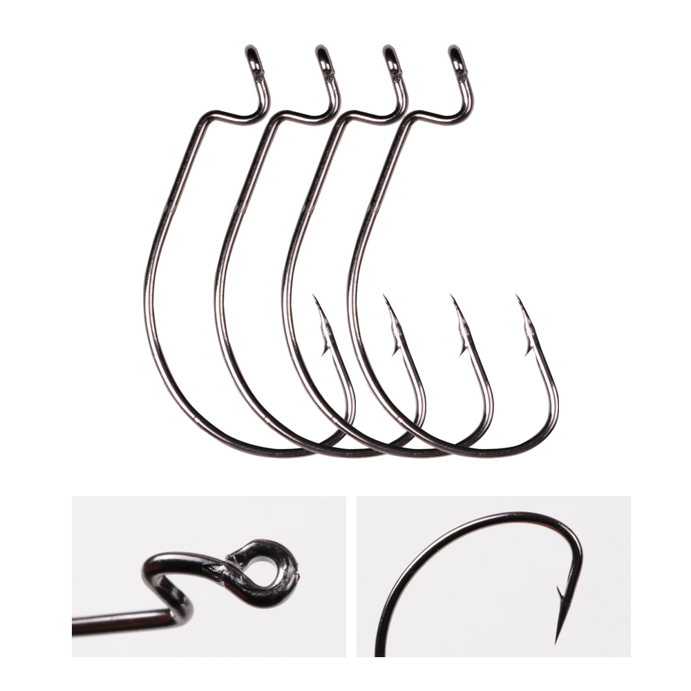 LUSHAZER 10 Cái/lốc Thép Carbo - đánh giá và giá Fishing Hook Offset