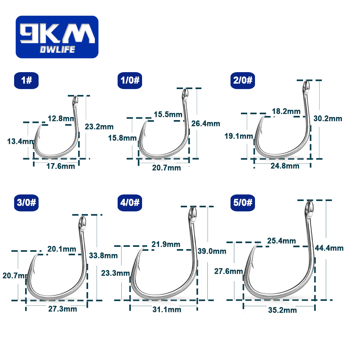 9KM Fishing Hooks Saltwater Li - đánh giá và giá Fishing Hook Offset