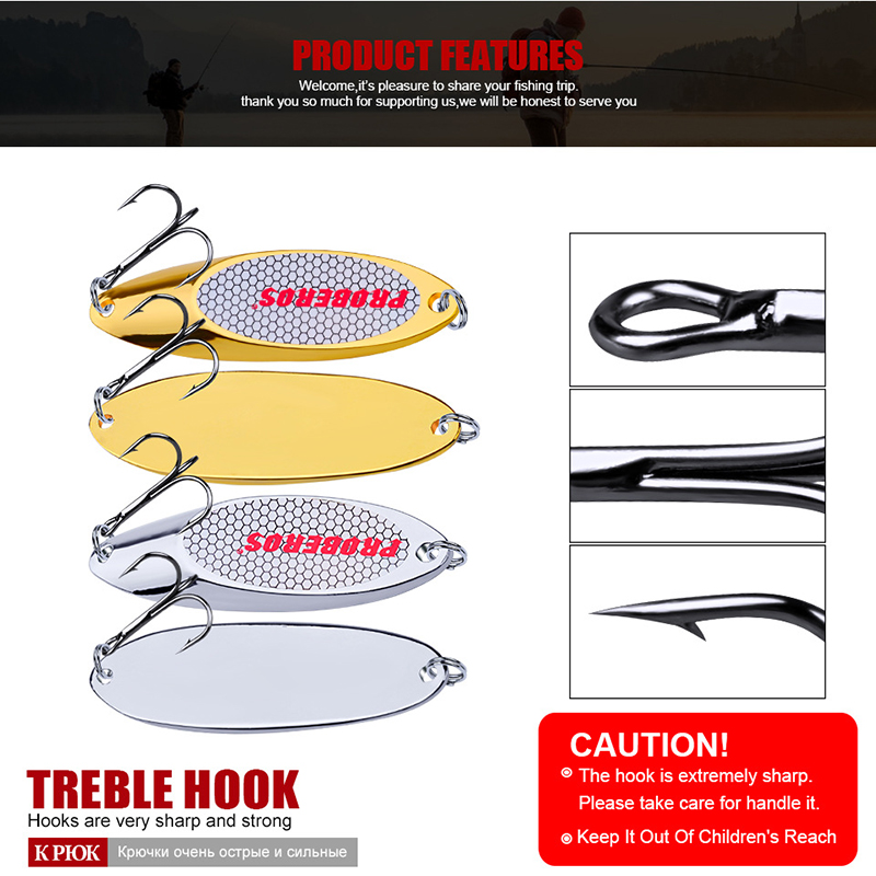Metal Spoon Fishing Lure 3g-60 - đánh giá và giá Fishing Hook Treble